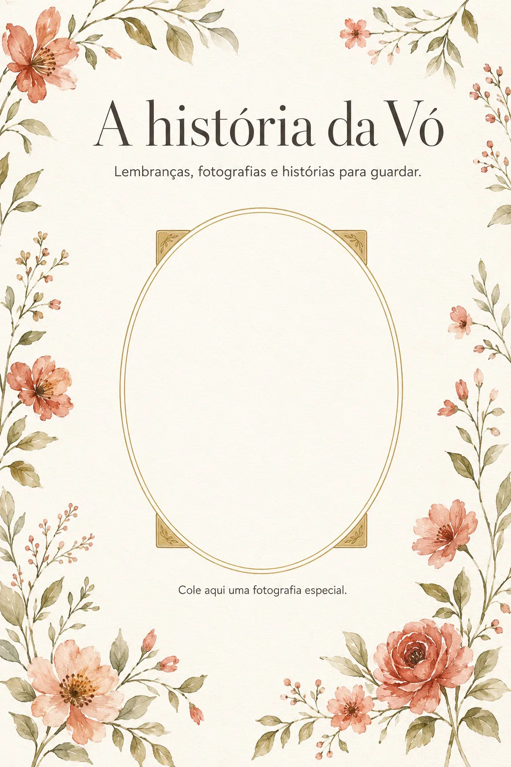 Capa com moldura para foto
